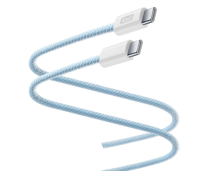 Cellularline Silicone Braided 2m LiBlue