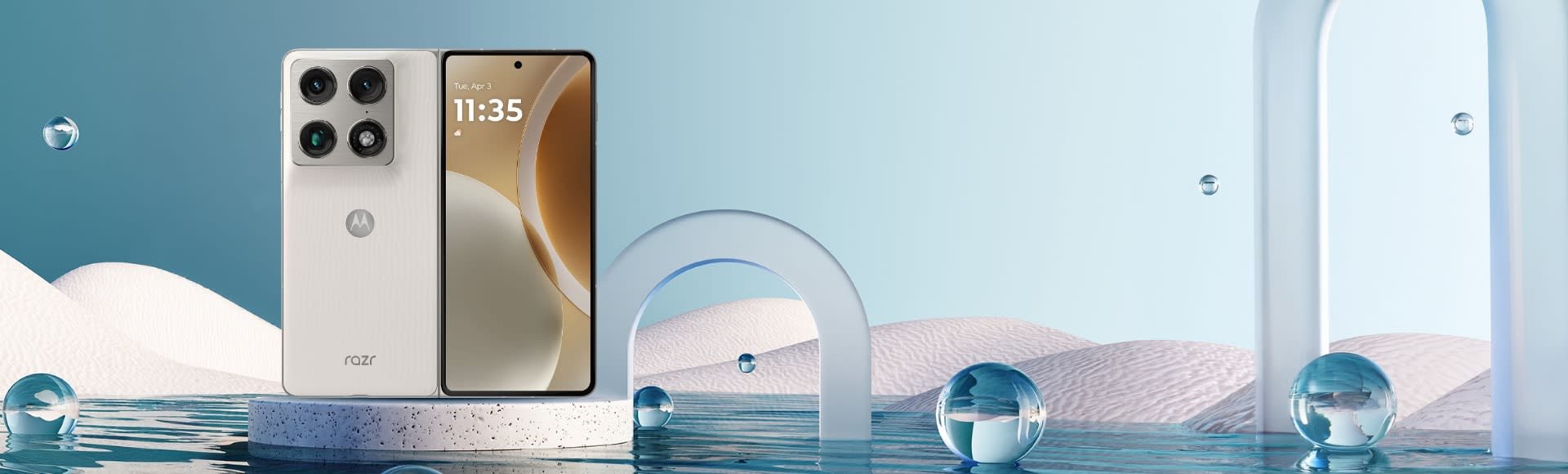 Κάνε κλικ για να δεις την εικόνα 1 του Motorola Razr Fold 16/512GB PANTONE Lily White