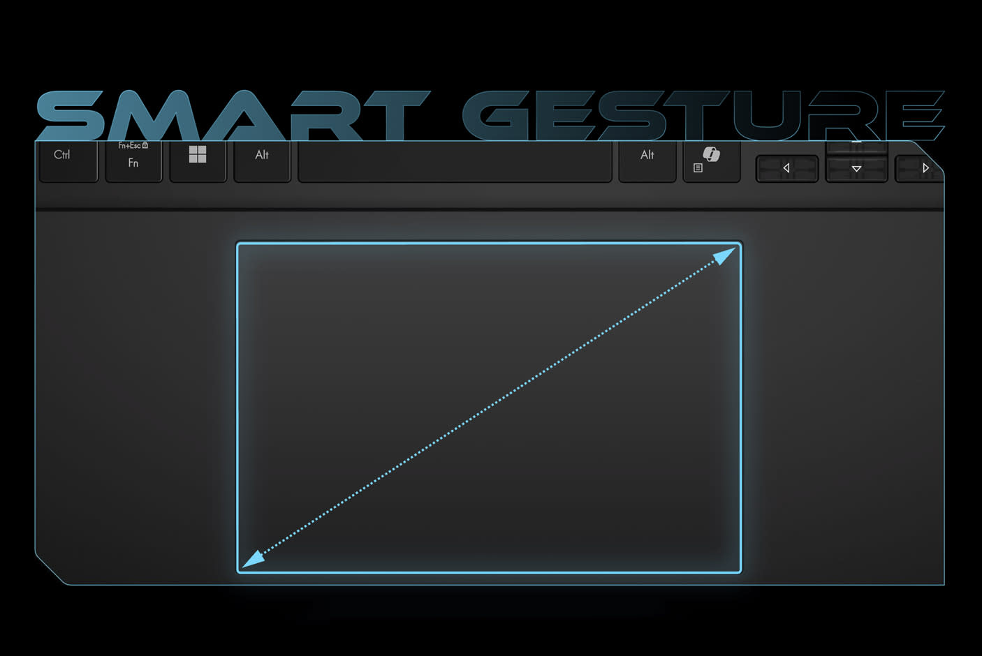 Larger Ergonomic Touchpad