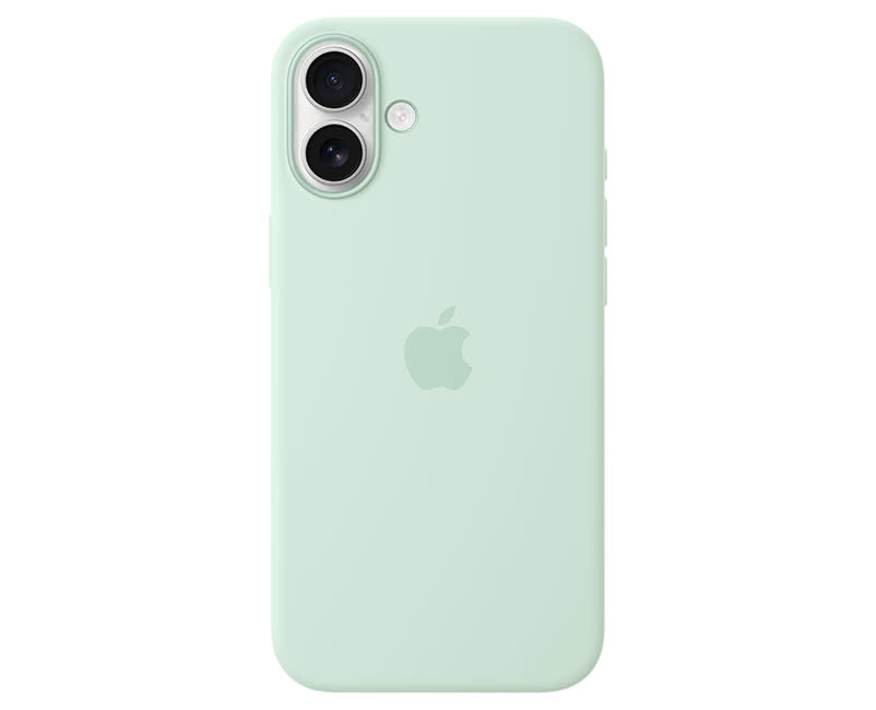 iPhone 16 Silicone Case MSafe Aquamarine