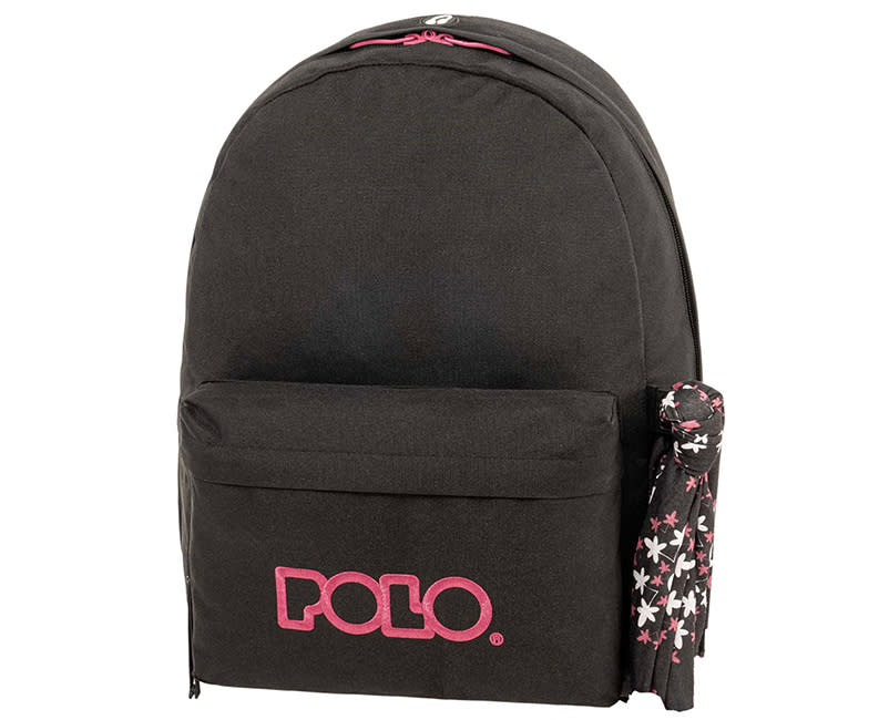 ΤΣΑΝΤΑ ΠΛΑΤΗΣ ORIGINAL SCARF ΜΑΥΡΟ/ΦΟΥΞΙ