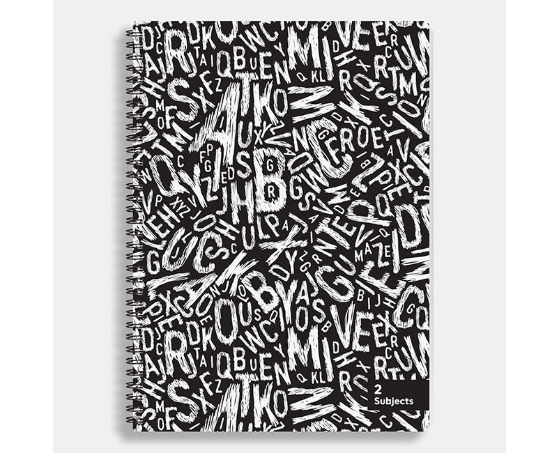 ΤΕΤΡΑΔIO ΣΠΙΡΑΛ A4/2Θ LETTERS 70Φ SENTIO