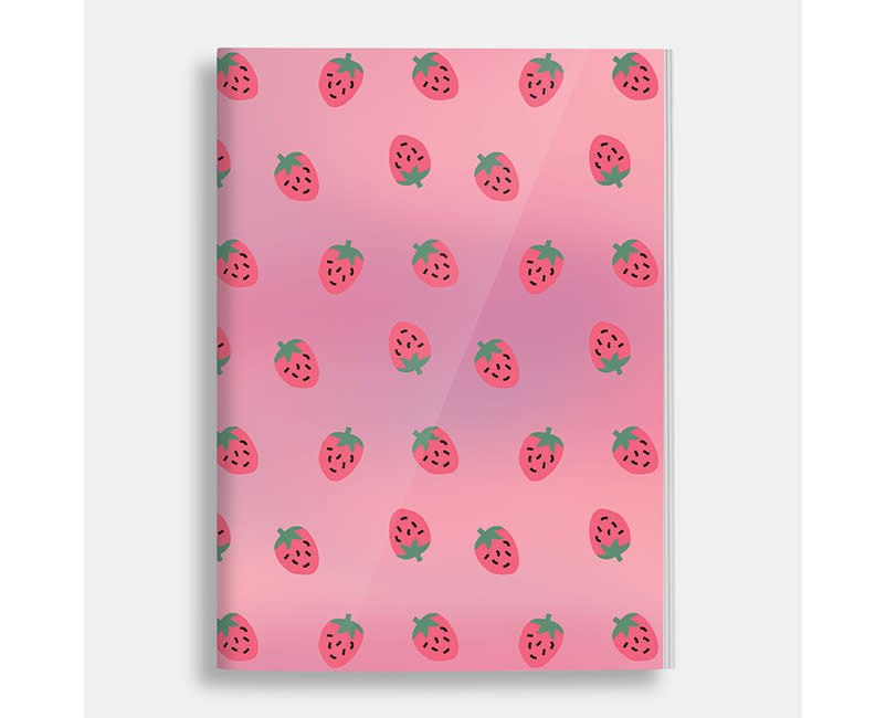 ΤΕΤΡΑΔΙΟ ΡΙΓΕ 17x25 STRAWBERRIES 40Φ.