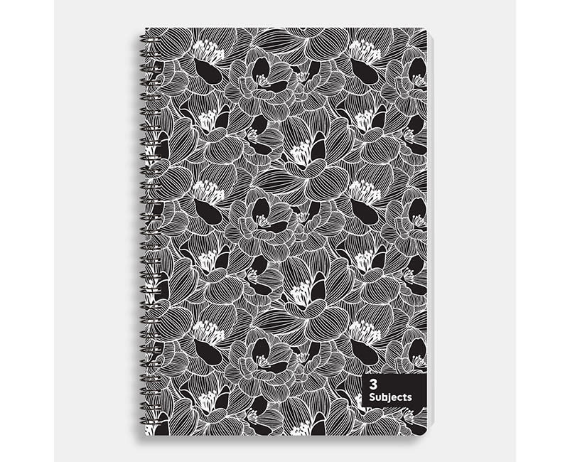 ΤΕΤΡΑ ΣΠΙΡ. 17x25/3Θ BLACK FLOWERS SENTI