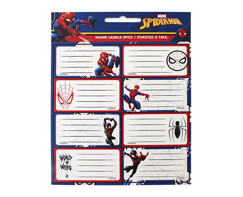 ΕΤΙΚΕΤΕΣ ΤΕΤΡΑΔΙΟΥ SPIDERMAN 16ΤΕΜ GIM