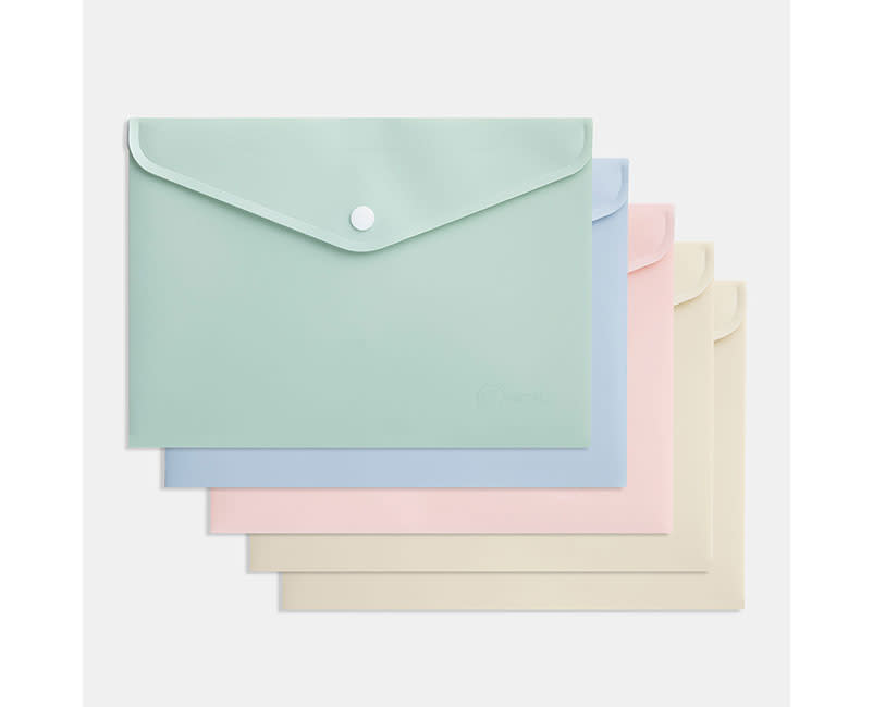 ΦΑΚΕΛΟΣ ΜΕ ΚΟΥΜΠΙ Α5 SOFT PASTEL 5ΤΕΜ