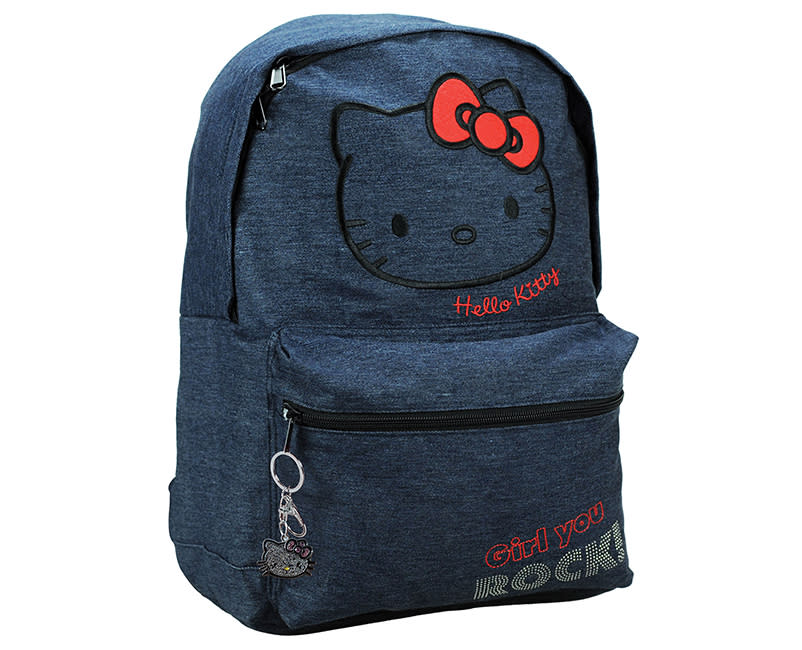 ΤΣΑΝΤΑ ΠΛΑΤΗΣ HELLO KITTY DENIM GIM