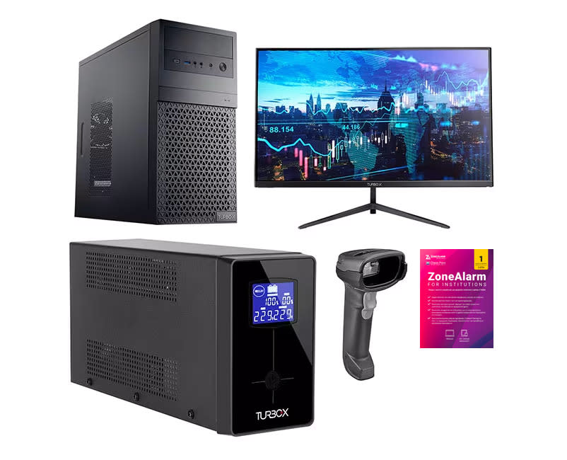 Set Turbo-x Desktop & Monitor & Barcode