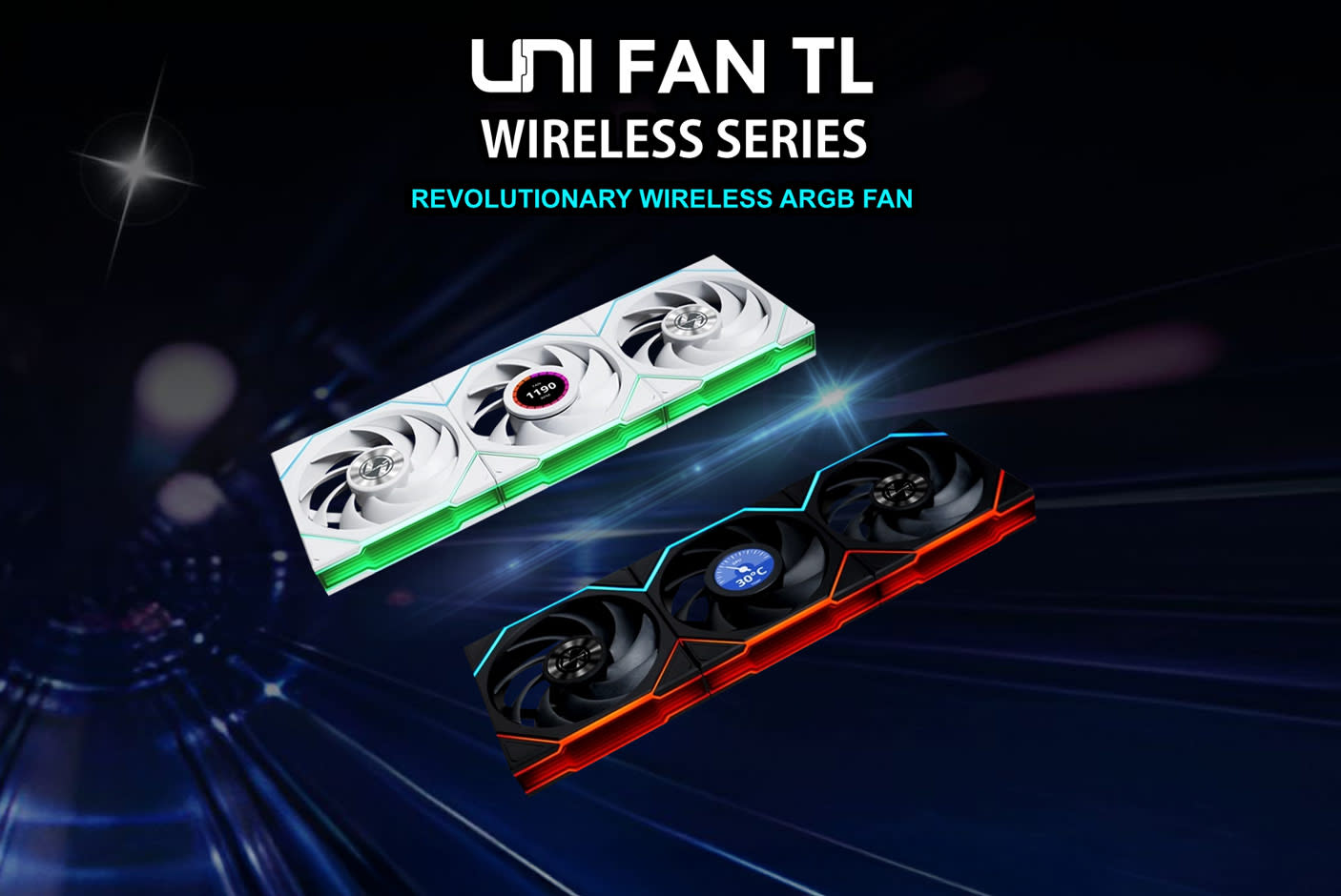Lian Li UNI FAN TL-LCD Wireless Reverse Black 
