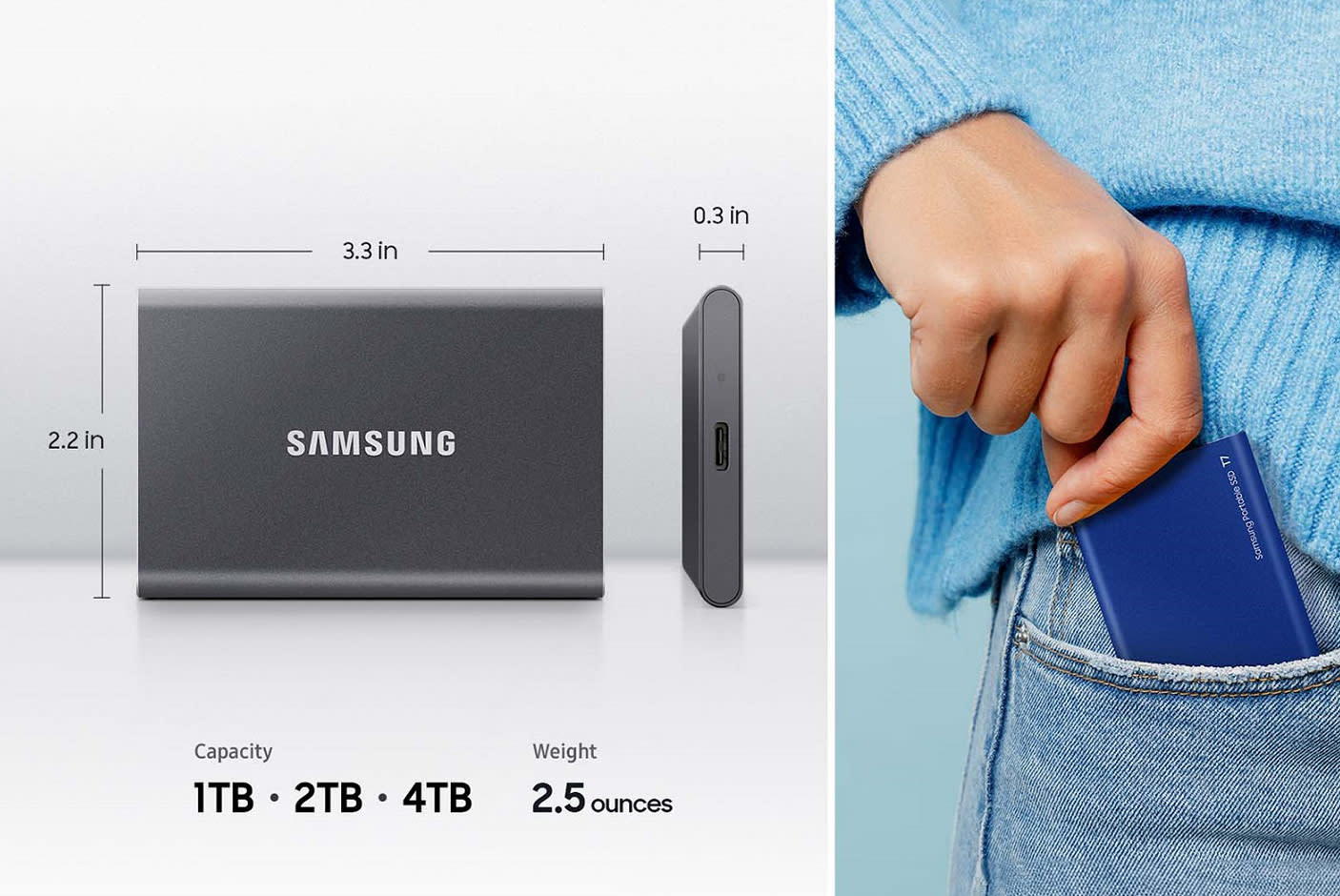 Samsung Portable SSD T7 USB 3.2 Gen 2