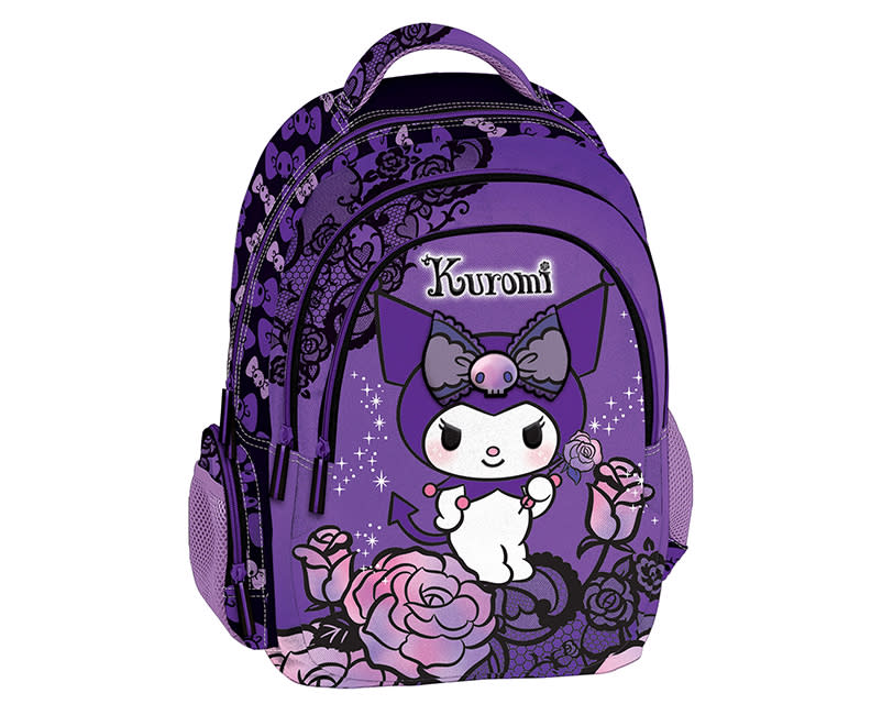 ΤΣΑΝΤΑ ΠΛΑΤΗΣ KUROMI PURPLE LACES GRAFFI