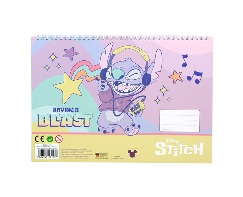 ΜΠΛΟΚ ΖΩΓΡAΦ. 23X33&AYT. STITCH GEN-Z GI