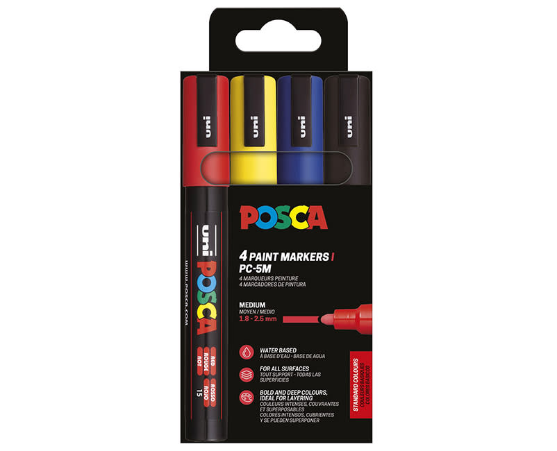 ΜΑΡΚΑΔ. ΖΩΓΡΑΦΙΚΗΣ POSCA PC-5M 4TEM UNI