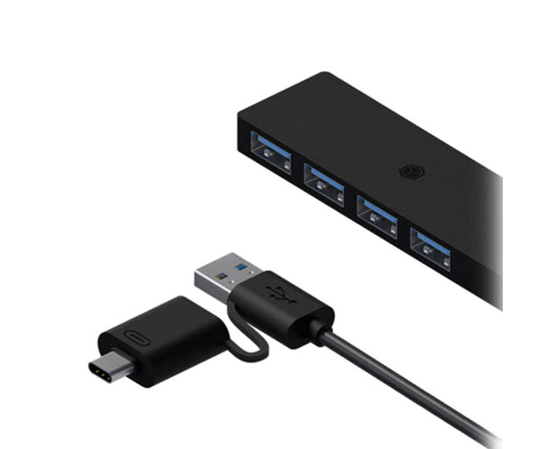 ICY BOX 4-PORT HUB DUAL CON USB/TYPE-C 3