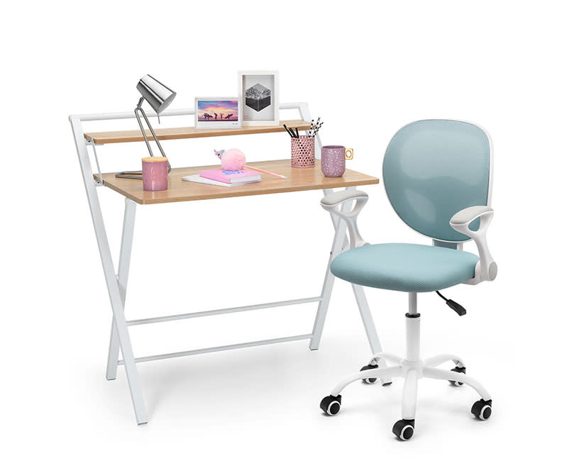 @Work Γραφ. Flop Oak &Καρέκλα Tiny Μπλε