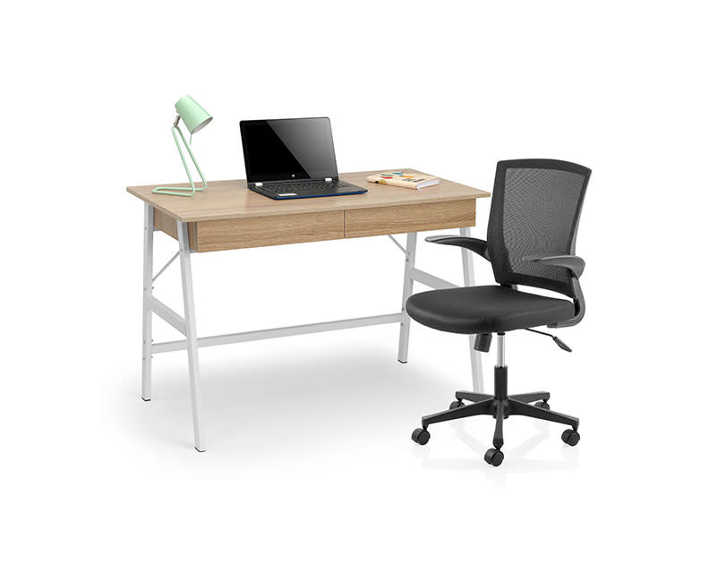 @Work Γραφ. Pure Oak &Καρέκλα Handy Μαυρ