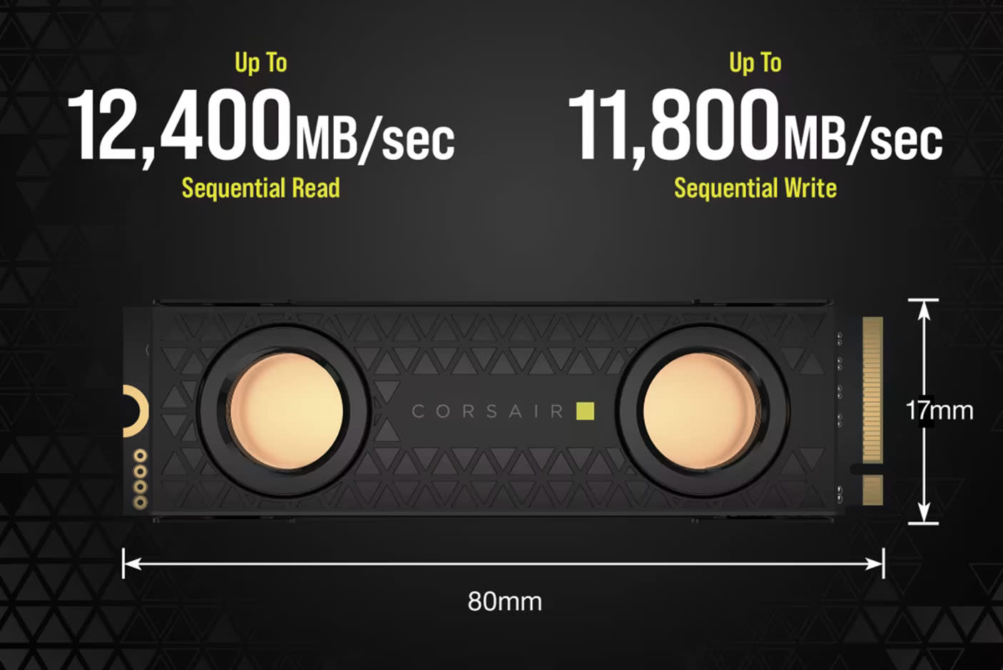 CORSAIR MP700 PRO PCIe Gen 5 x4 NVMe 2.0 M.2 Hydro X SSD