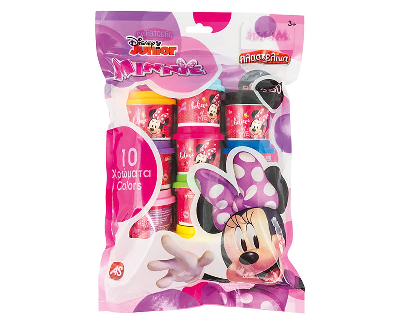 10Βαζάκια Πλαστελ 1oz  Σε Σακουλ Minnie