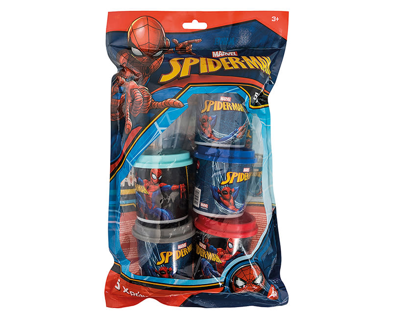 5Βαζάκια Πλαστ 4oz Σε Σακουλ Spiderman