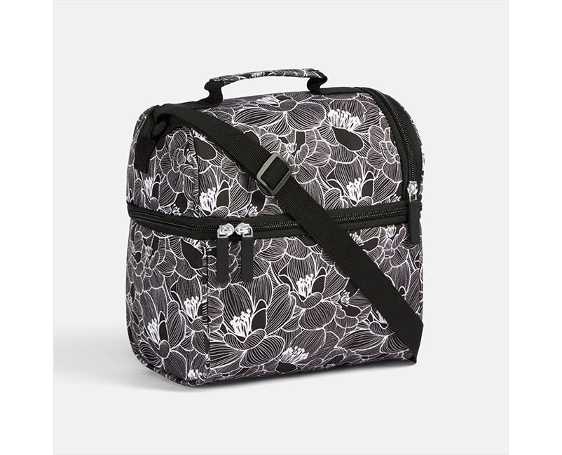 ΤΣΑΝΤΑ ΦΑΓΗΤΟΥ BLACK FLOWERS SENTIO