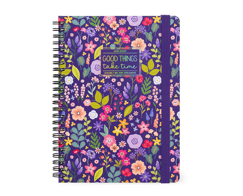 2026 ΗΜΕΡΟΛΟΓΙΟ ΕΒΔ ΣΠΙΡΑΛ FLOWERS LARGE