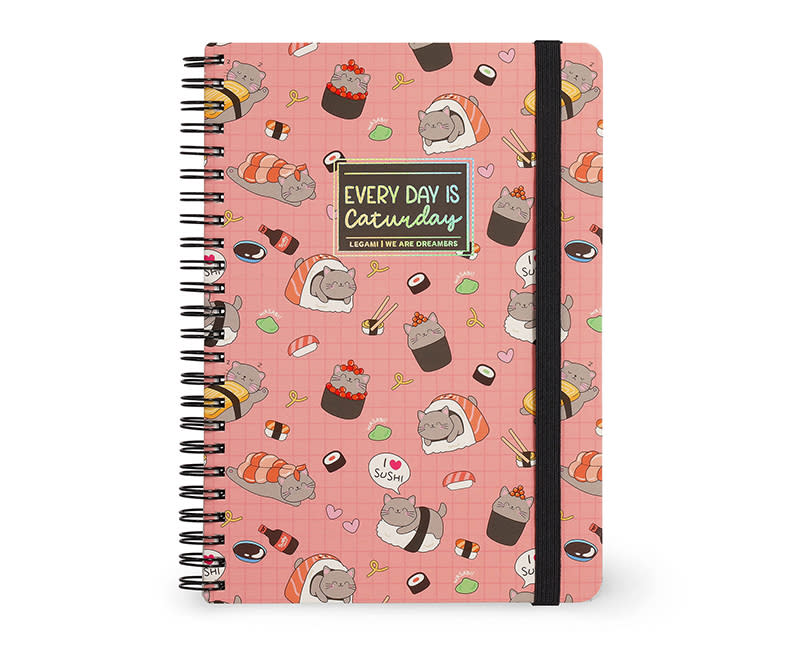 ΣΗΜΕΙΩΜΑΤΑΡΙΟ ΣΠΙΡΑΛ SUSHI CAT LARGE