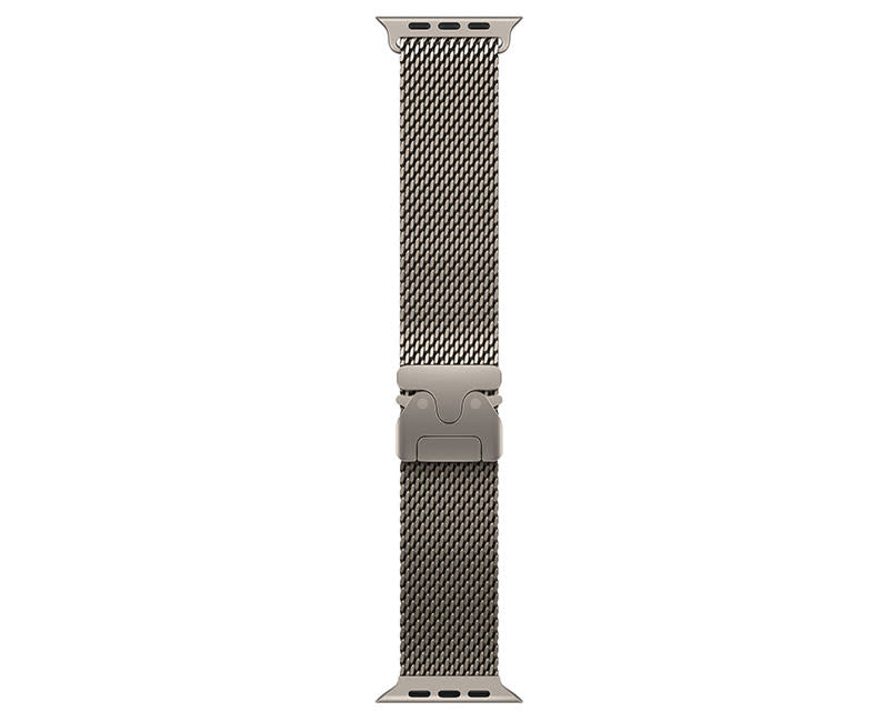 49mm Natural Titanium Milanese Loop – L