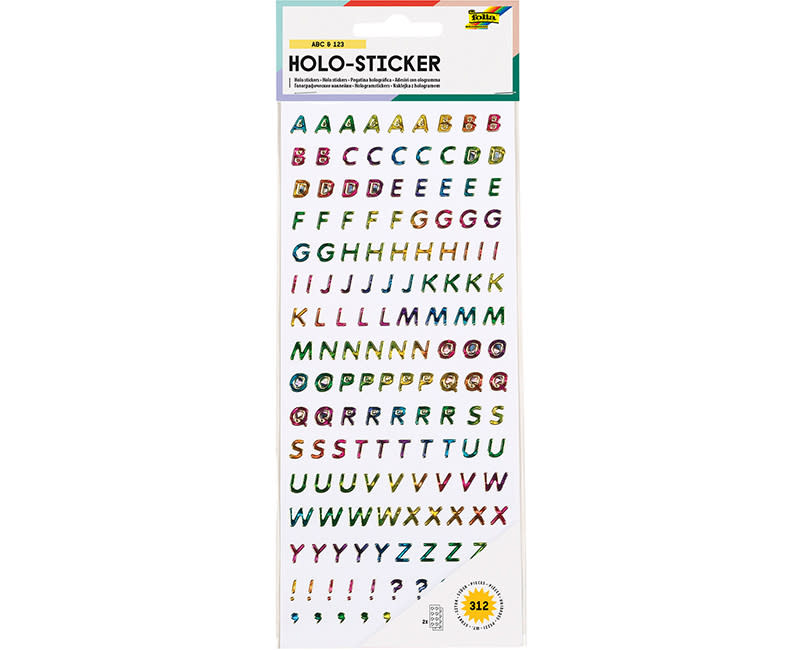 ΑΥΤΟΚΟΛΛΗΤΑ HOLO LETTERS/NUMBERS FOLIA