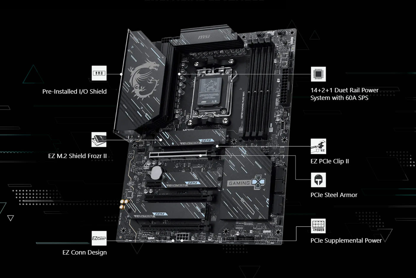 MSI X870E GAMING PLUS WIFI