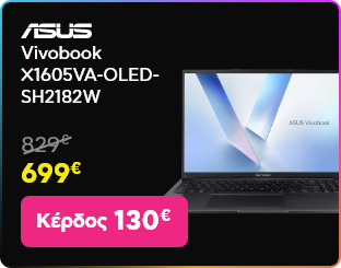 Black Friday σε Asus Vivobook X1605VA-OLED-SH2182W Laptop 16"