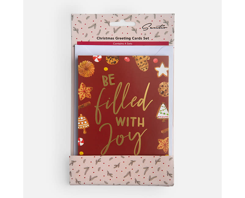 ΧΡΙΣΤΟΥΓ. ΕΥΧΕΤ. ΚΑΡΤΕΣ 4ΤΕΜ.SENTIO