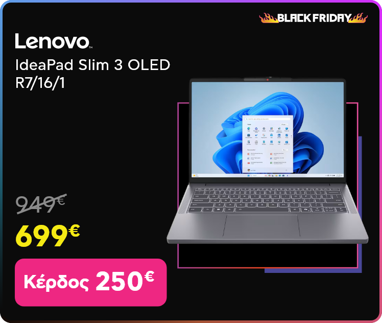 Black Friday σε Lenovo IdeaPad Slim 3 OLED R7/16/1