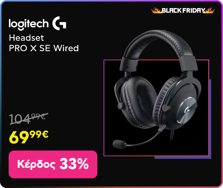 black offers σε Logitech G Headset PRO X SE Wired