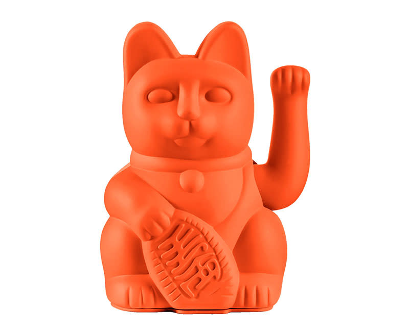 DONKEY Τυχερή Γάτα Που Χαιρετάει Πορτοκαλί