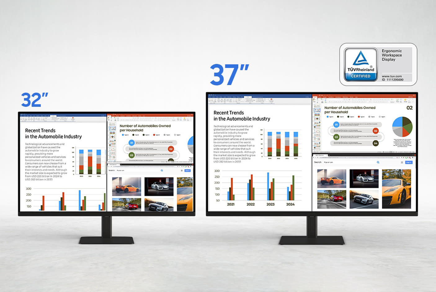 37" Ergonomic Workspace Display 