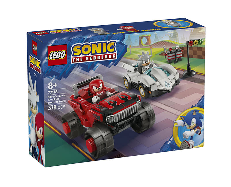 77118Silver'S CarVs.Knuckles MonstTruck