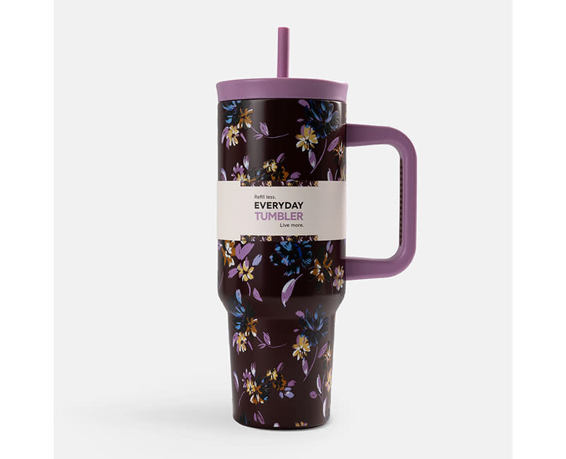TUMBLER 1200ML FLOWERS RED SENTIO