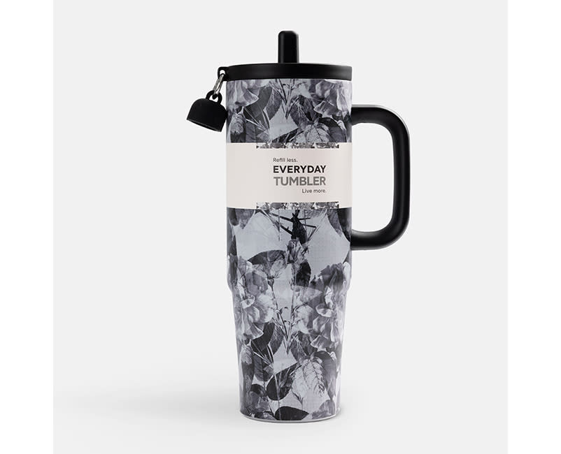 TUMBLER 900ML BLACK & WHITE SENTIO