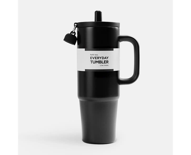 TUMBLER 900ML BLACK SENTIO
