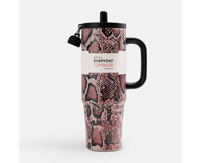 TUMBLER 900ML SNAKE RED SENTIO