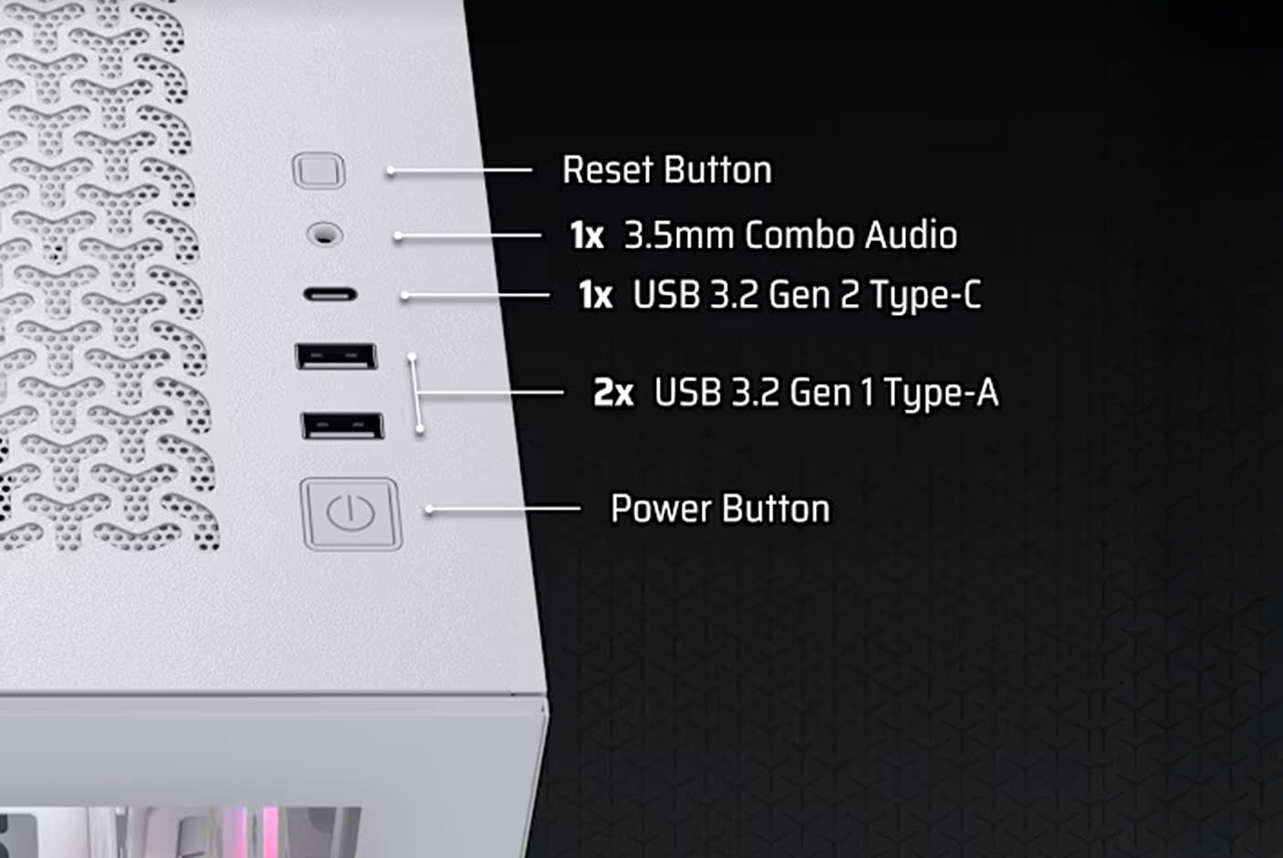 CORSAIR 3500X RS-R ARGB Mid-Tower PC Case 