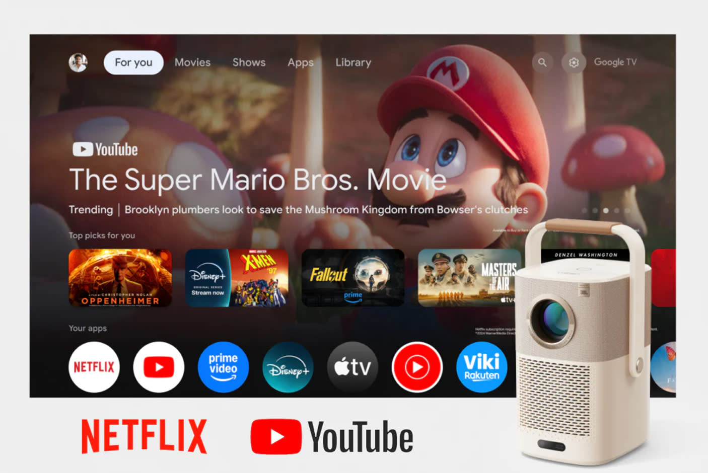 Yaber T2 Plus GTV Portable Projector