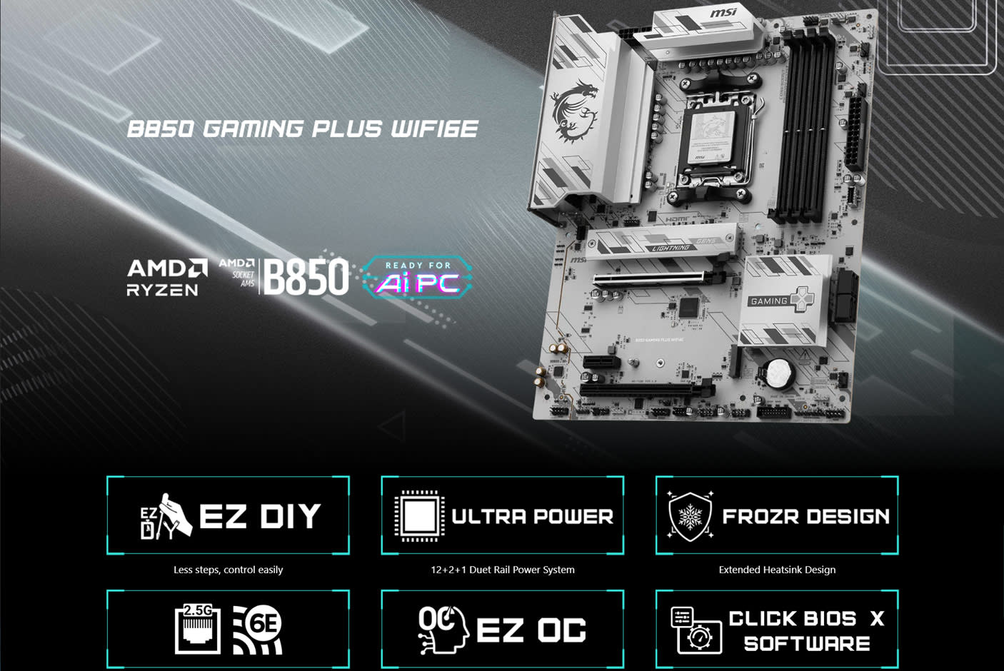   MSI B850 GAMING PLUS WIFI6E