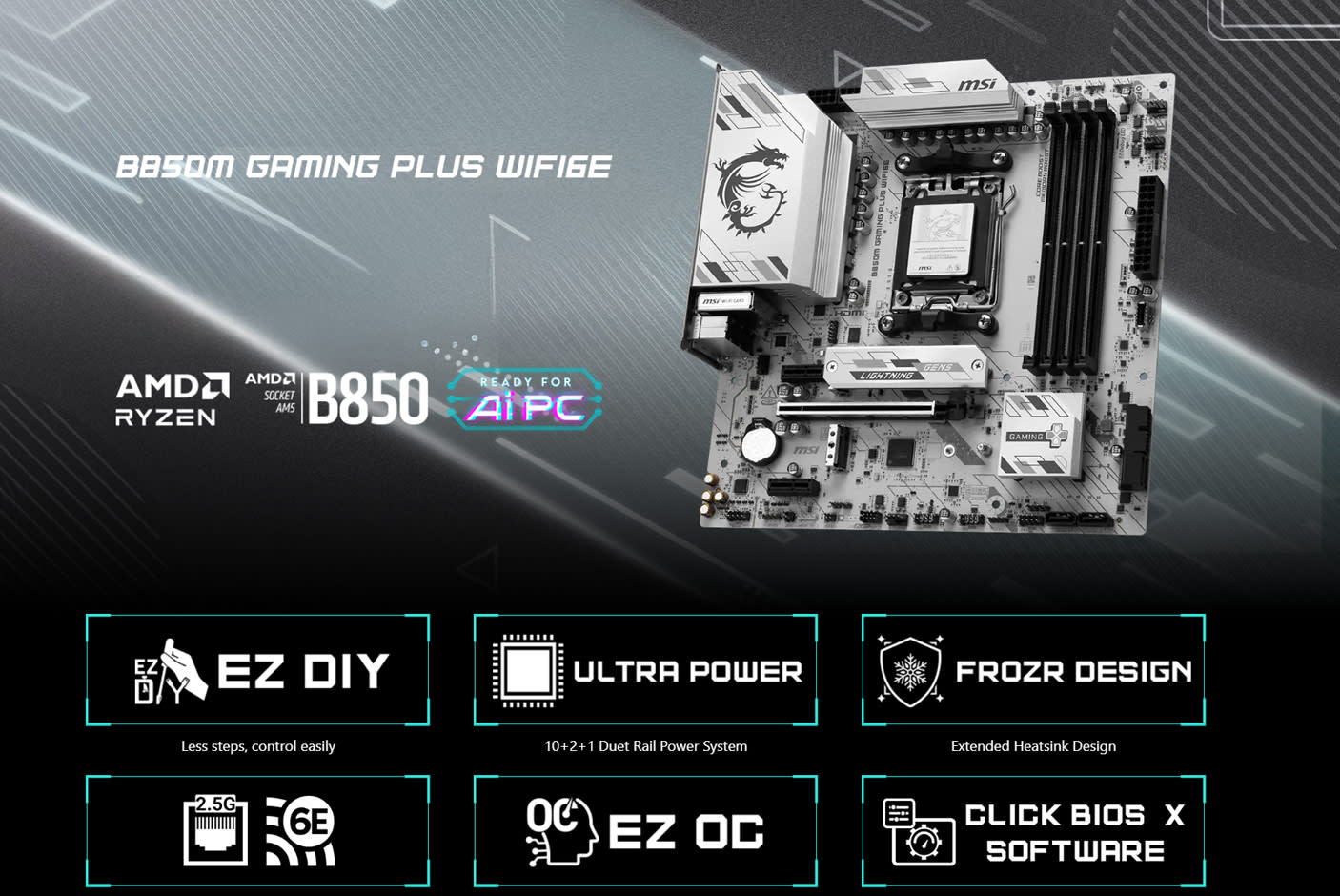   MSI B850M GAMING PLUS WIFI6E