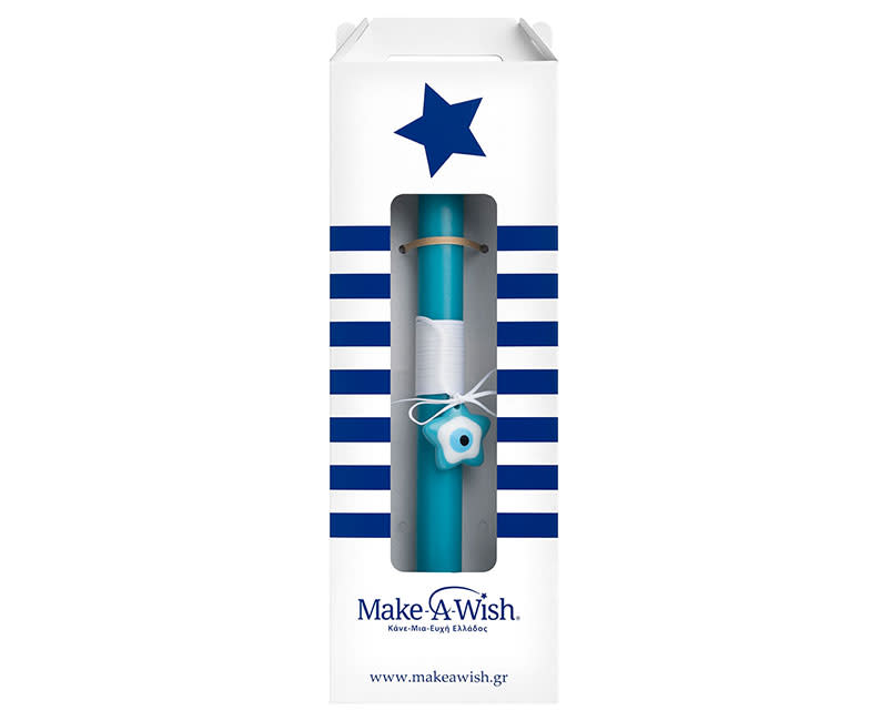 "Λαμπάδα μάτι αστέρι μπλε ""MAW"""