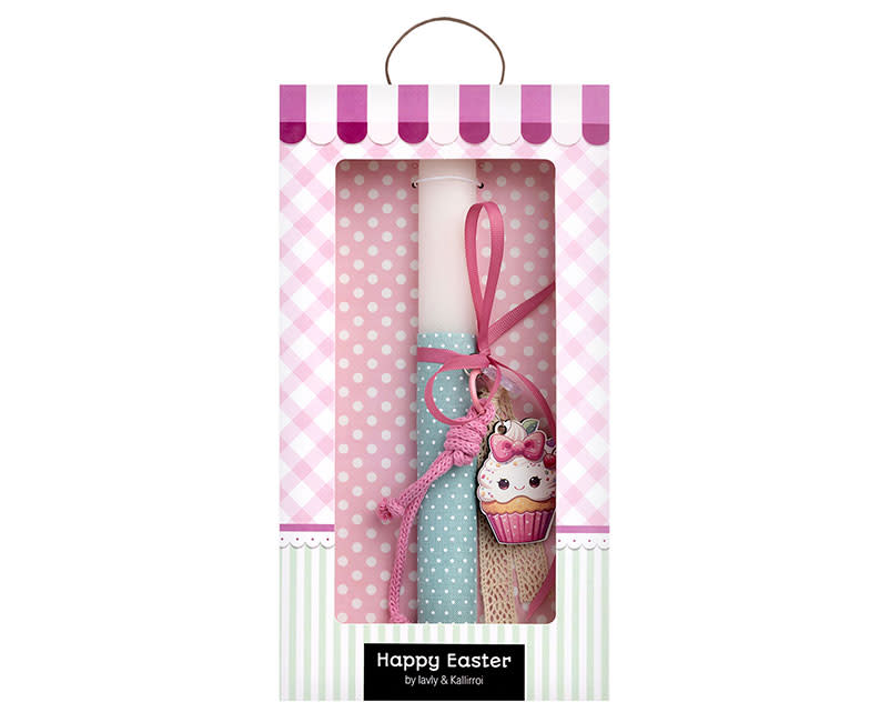 "Χειροπ. Λαμπάδα Μπρελόκ ""Cupcake"""