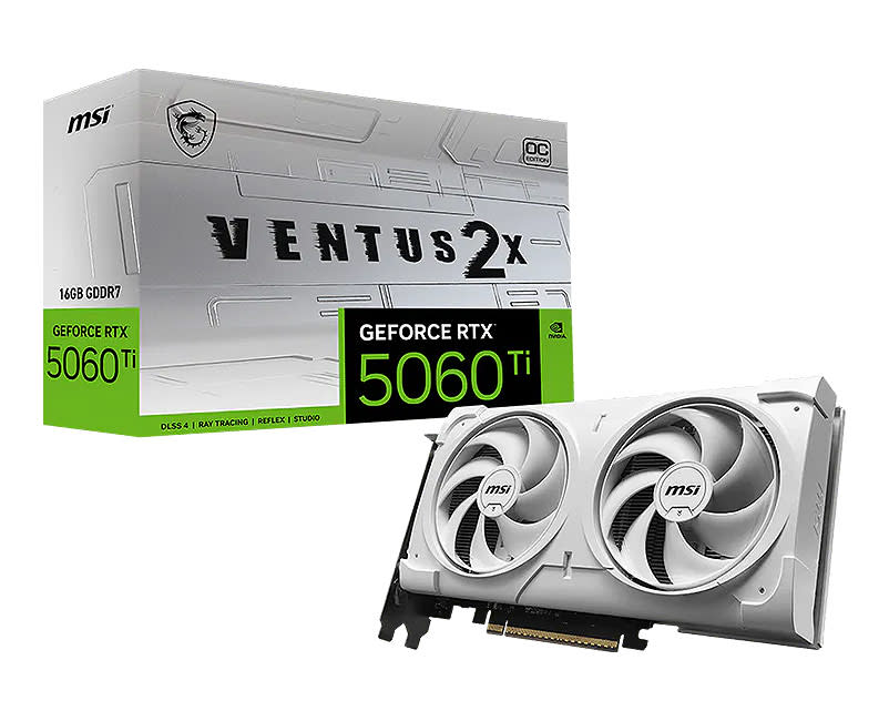 MSI GeForce RTX™ 5060 Ti 16G VENTUS 2X OC WHITE PLUS