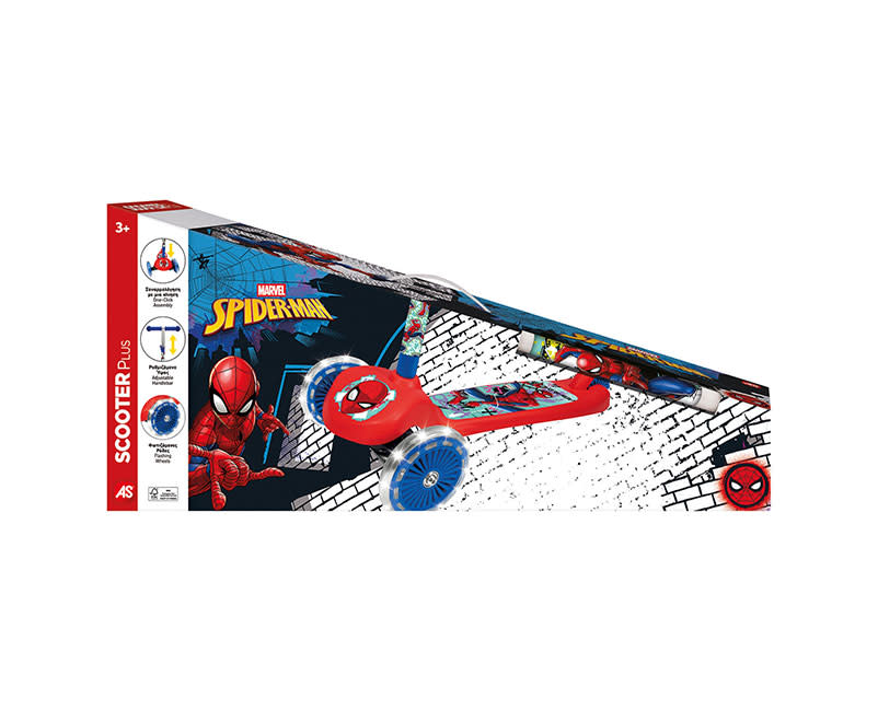 Πατίνι Spider-Man με φωτιζρόδες Λαμπάδα