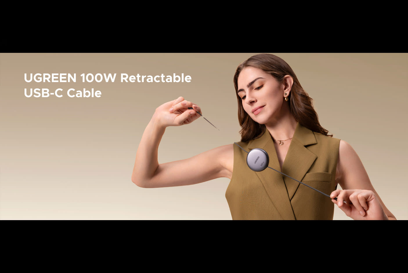UGREEN Retractable USB-C Cable 100W