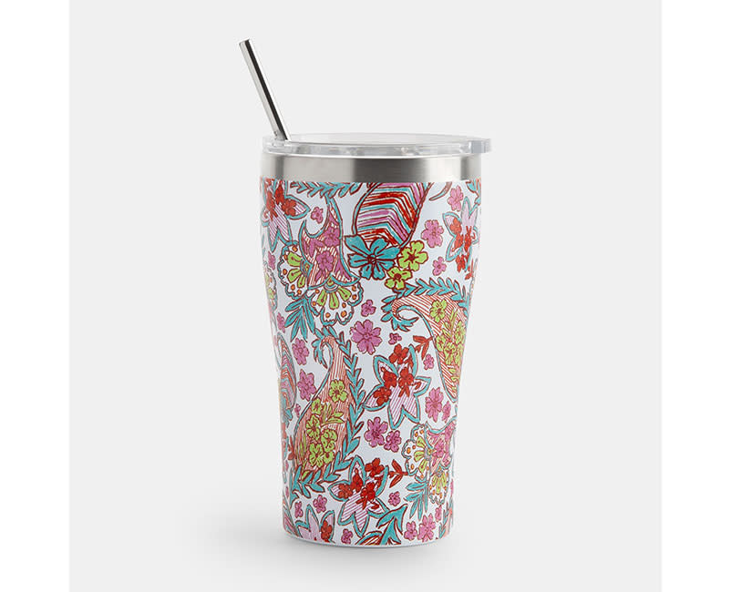 TUMBLER 500ML PAISLEY WHITE SENTIO